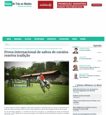 Prova internacional de saltos de cavalos reaviva tradição