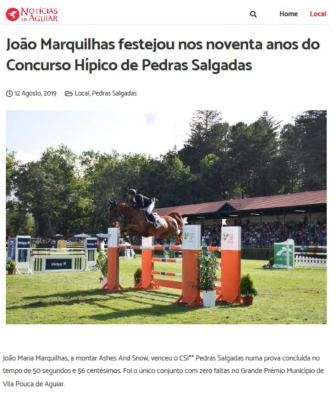 João Marquilhas festejou nos noventa anos do Concurso Hípico de Pedras Salgadas