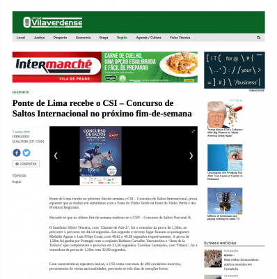 Ponte de Lima recebe o CSI – Concurso de Saltos Internacional no próximo fim-de-semana