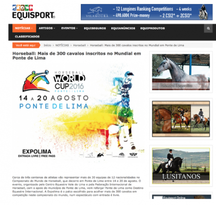 Horseball: Mais de 300 cavalos inscritos no Mundial em Ponte de Lima
