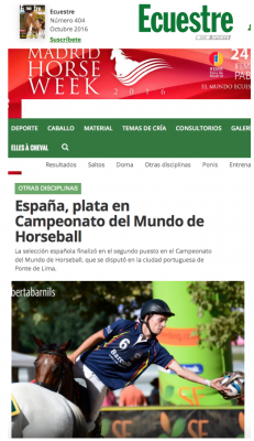 España, plata en Campeonato del Mundo de Horseball