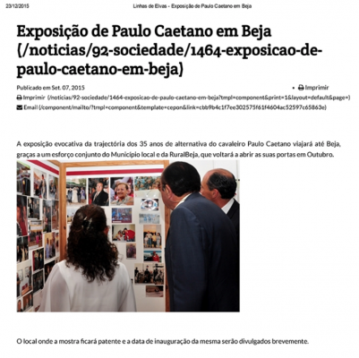 Exposição de Paulo Caetano em Beja 